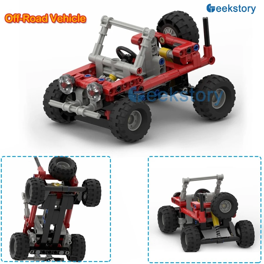 

Simulated Off-Road Car Technology Building Blocks Set with Shock Absorber Educational Assembly Toys Model Bricks Boys DIY Gifts