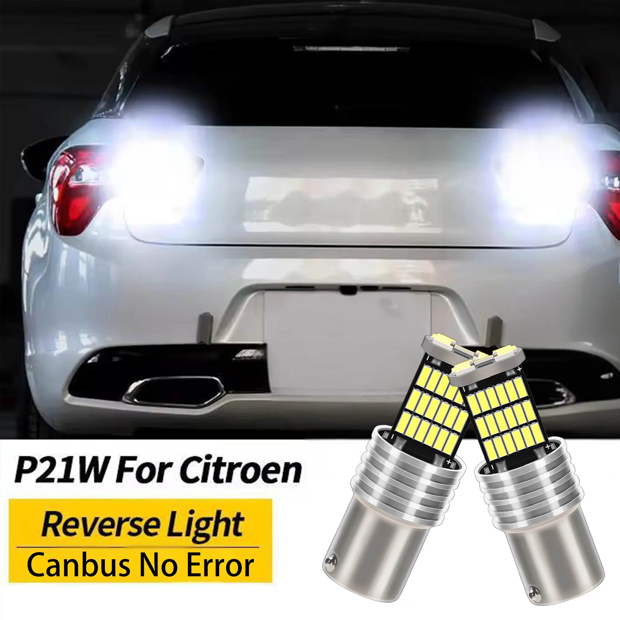 

2pcs LED Reverse Light Blub Backup Lamp P21W BA15S Canbus For Citroen Berlingo C1 C2 C3 C5 C8 C4 Grand Picasso DS3 DS4 DS5