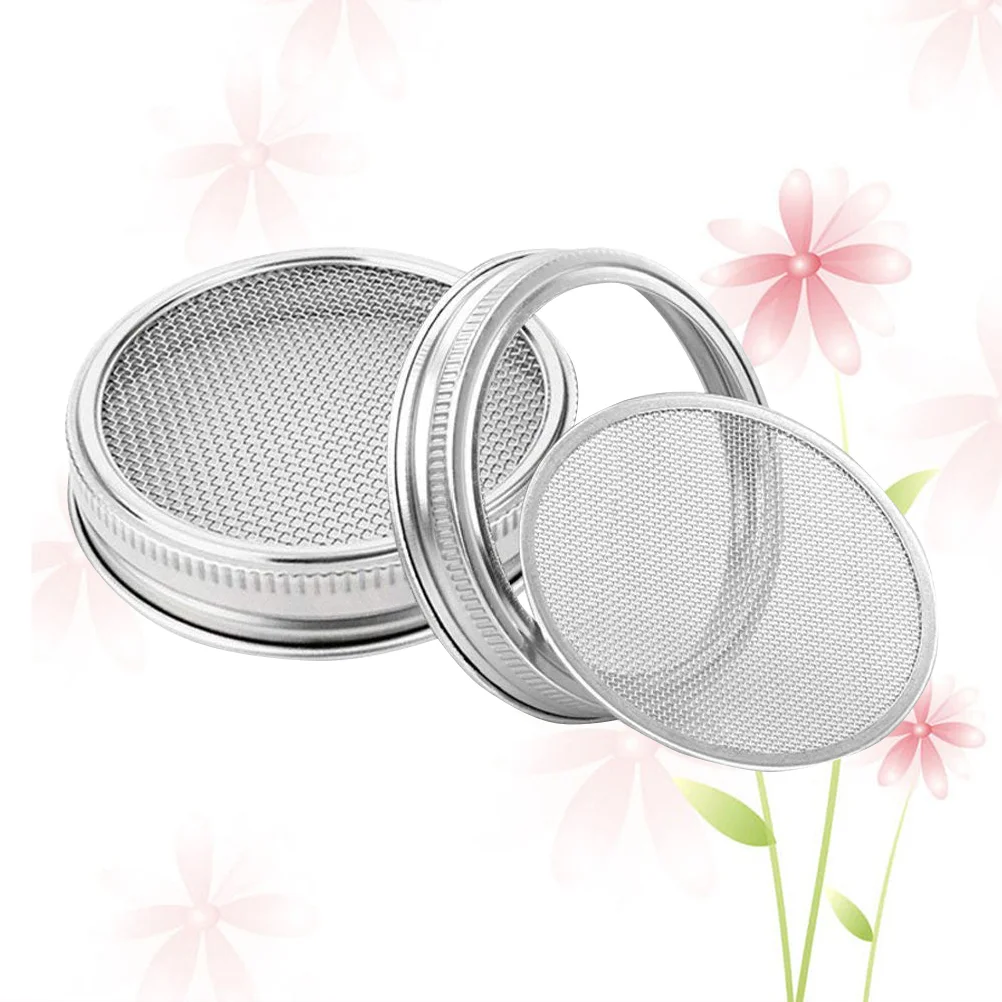 2 Pcs 33 Inch Stainless Steel Sprouting Lids for Wide Mouth Mason Jars for Making Organic Sprout in House and Kitchen