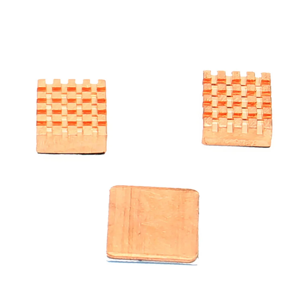 3pcs Copper Radiator Heatsink Motherboard CPU Memory Chip Passive Cooling Pad Cooler Radiator for Raspberry Pi 3B+/3B/2B