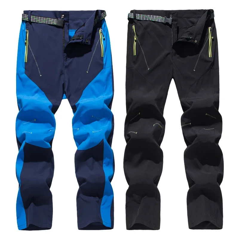 Pantalones deportivos elásticos impermeables para hombre, pantalones de Trekking, senderismo, escalada, Camping, ciclismo, secado rápido, verano al aire libre