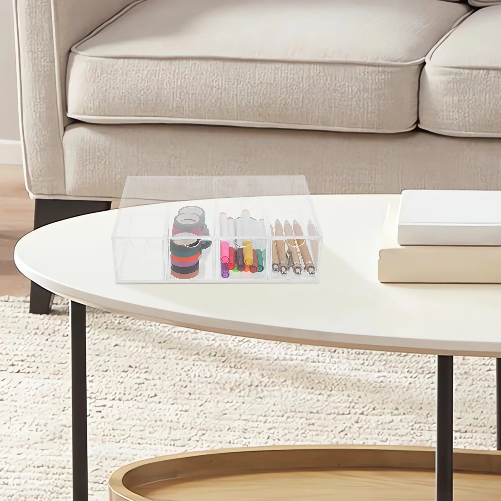 

2Pcs Acrylic Sunglasses Organizer Desktop Eyeglass Storage Case Clear Sunglasses Storage Drawer Multipurpose Organizer