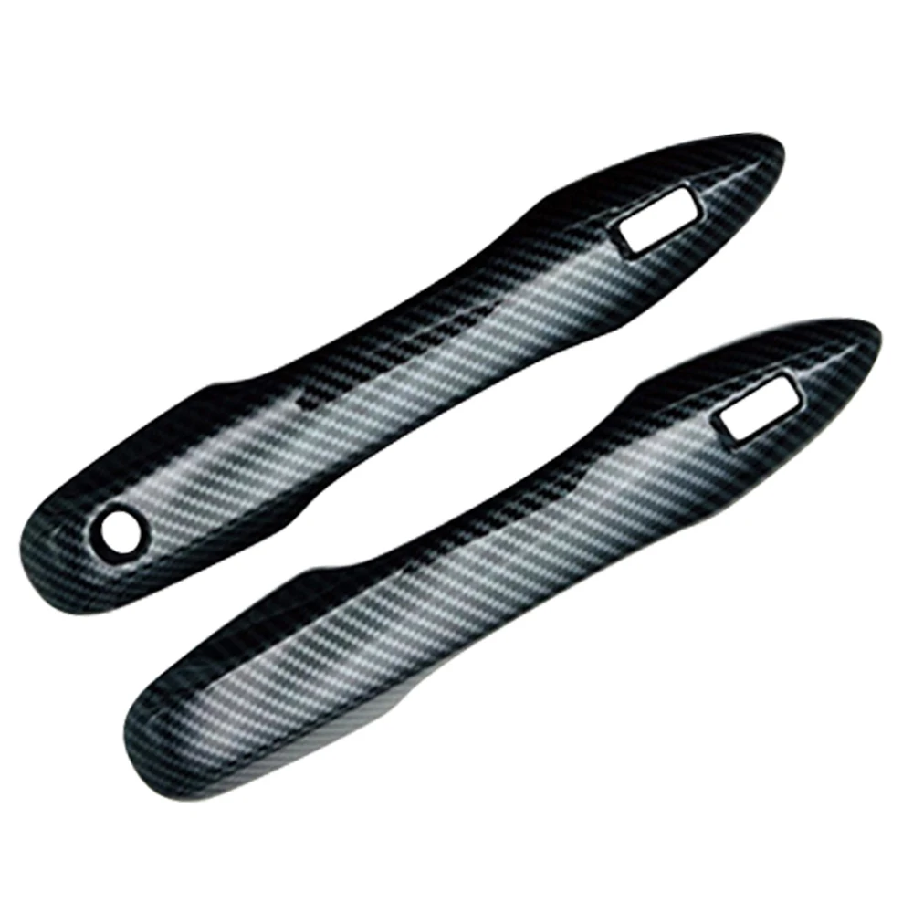 لتويوتا بريوس 60 2023 خارج 2 قطعة غطاء مقبض الباب غطاء حامي ABS البلاستيك الفضة ، ألياف الكربون ، أسود