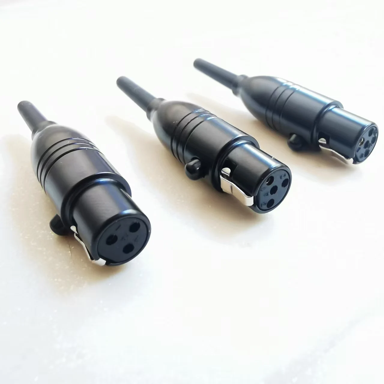high-quality-50pcs-lot-microphone-cable-socket-adapter-mini-xlr-jack34-5pin-for-pro-microphones-with-all-black-metal-housing