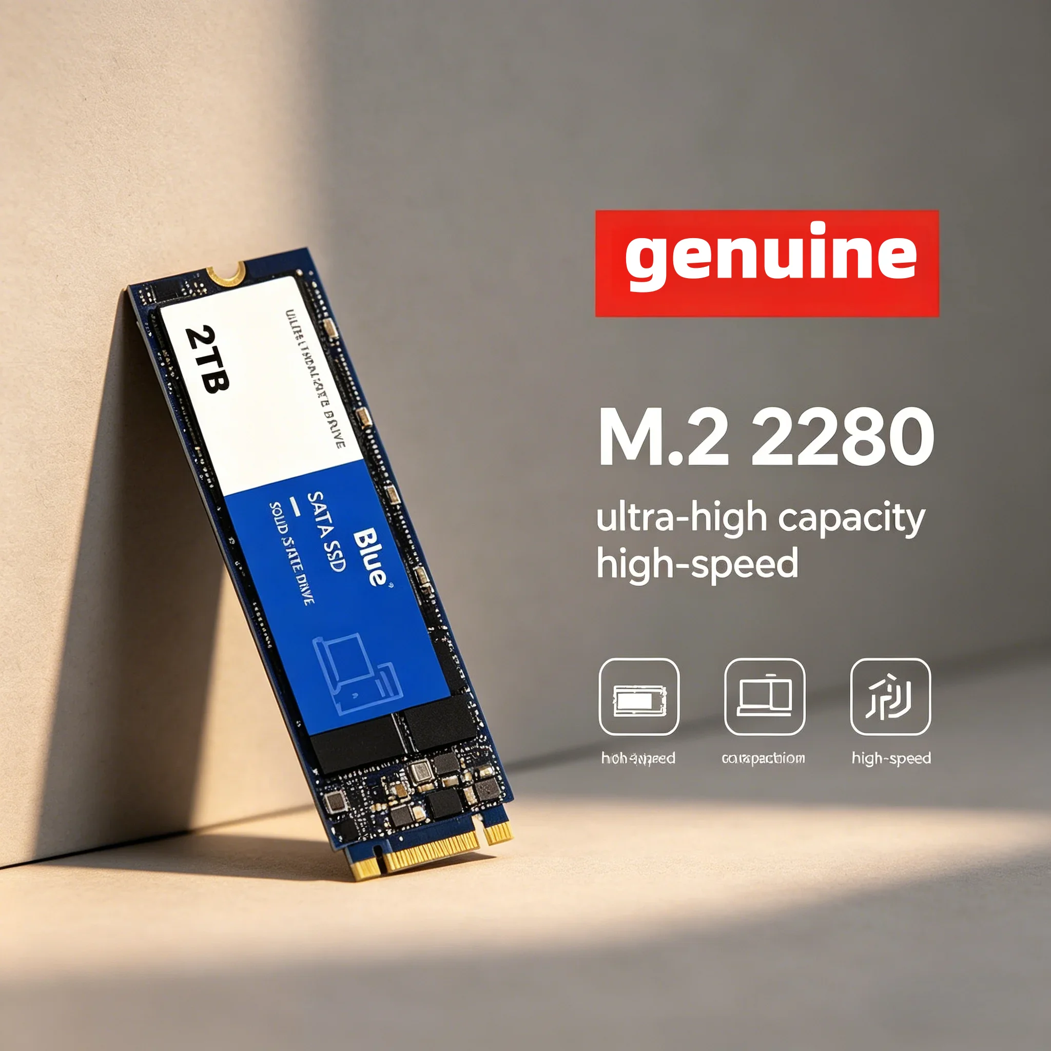 Nuevo SSD M2 2280HDD, Unidad de Estado Sólido Portátil de Alta Velocidad Integrada, 500GB/1TB SATA, Apta para Laptops/Computadoras de Escritorio/MAC 2026 PS4