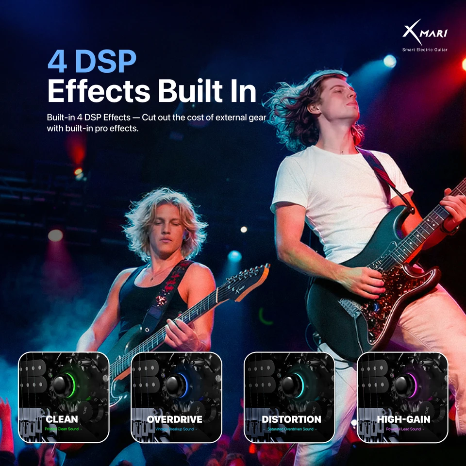 Enya XMARI Electric Guitar with DSP Effects, 4 Presets, USB-C