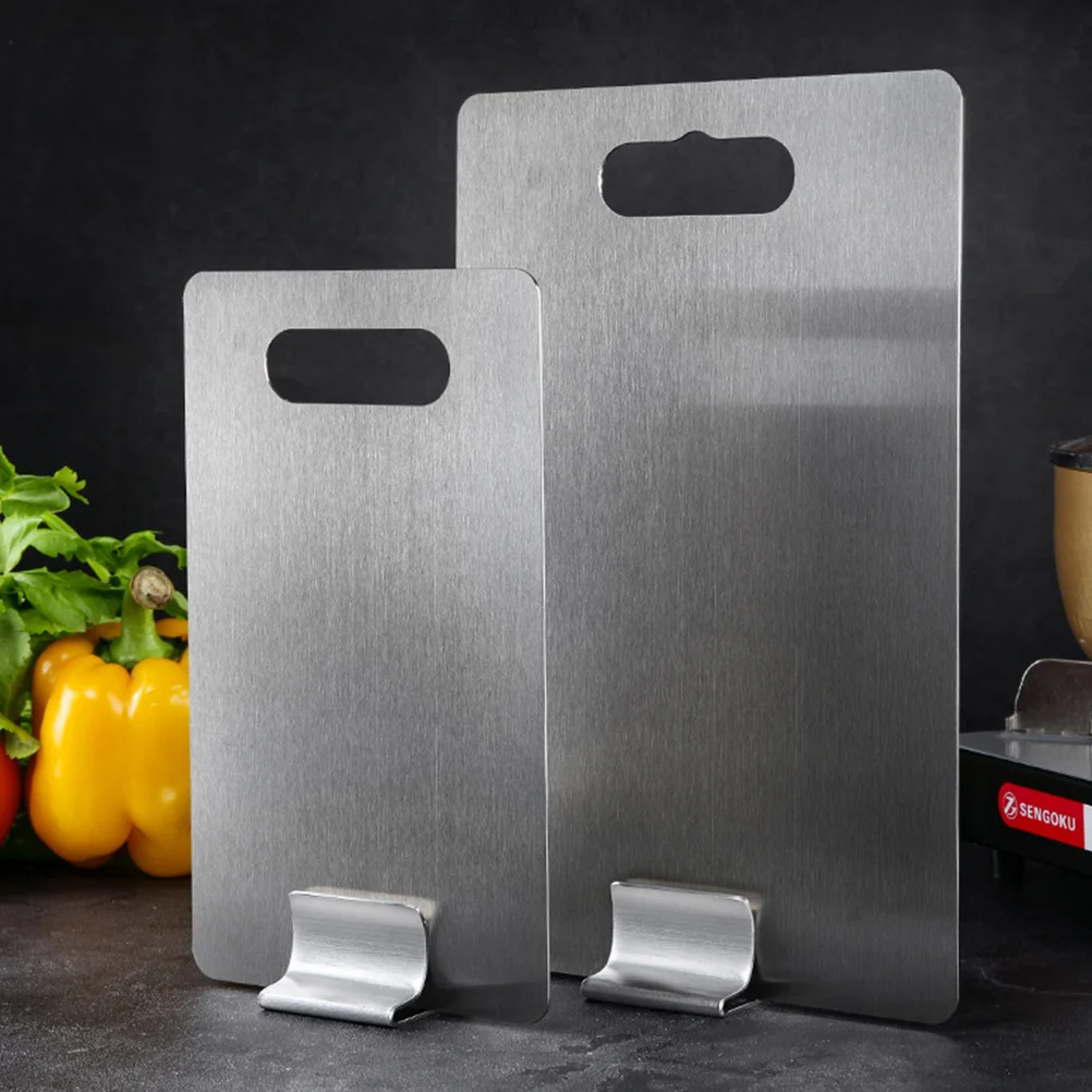 

1Pcs Stainless Steel Cutting Board Holder Kitchen Storage Rack Non-Deformable Simple Design Tidy Organizer for Dining Room