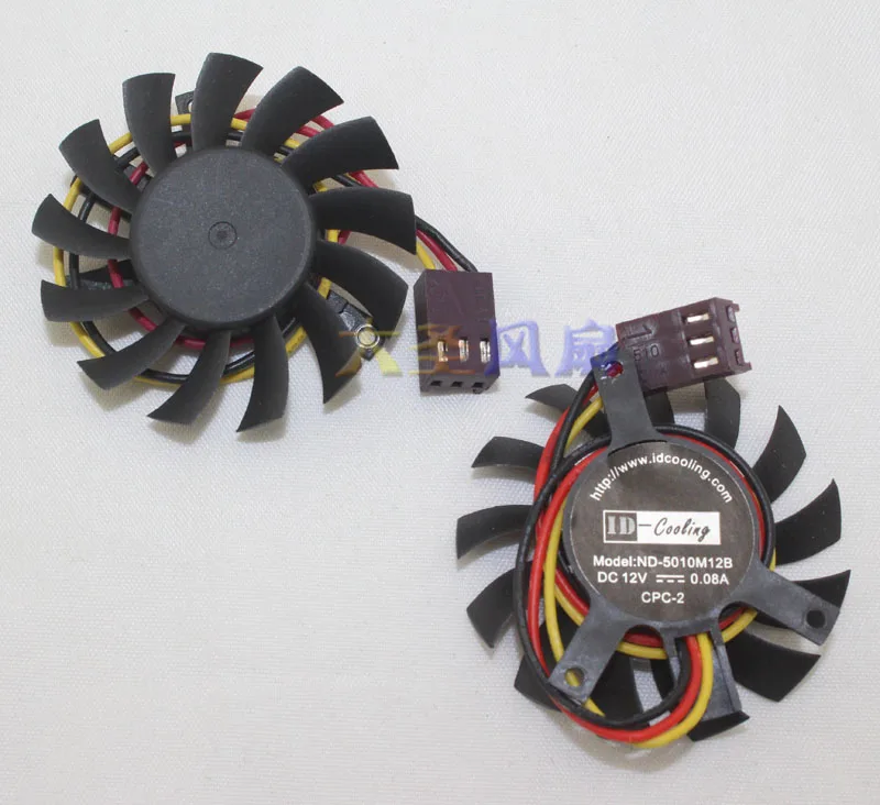 

ID-Cooling ND-5010M12B DC 12V 0.08A Dia. 45mm C.T.C 35x35x27mm 3-Wire Server Cooling Fan