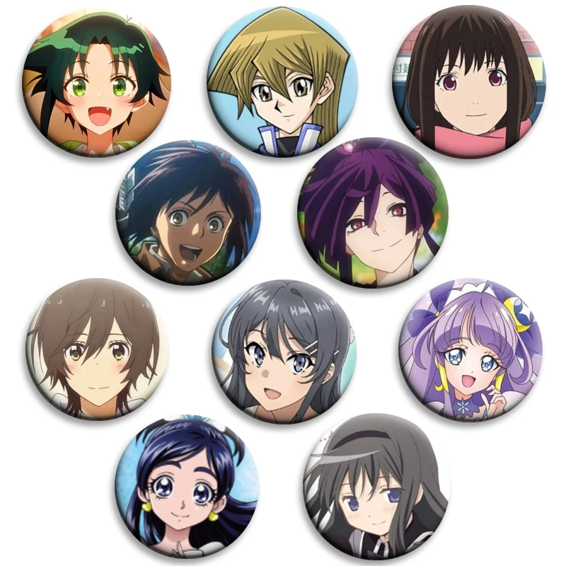 Broches de Anime Girl Mix, Broches de Mai Sakurajima, Personajes de Dibujos Animados Populares, Pin Coleccionable para Ropa, Bolsos, Sombreros, Regalos para Otakus