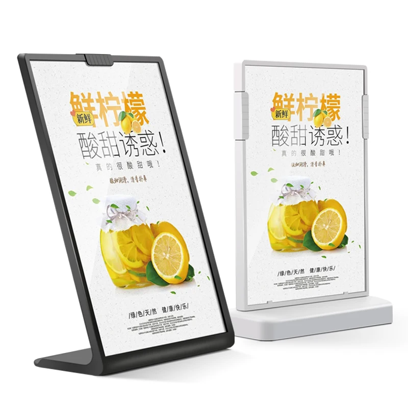 Acrylic Panel Menu Display Stand A4L-Shaped Vertical Table Card Table Brand High-End Plastic Wine Catalog Menu A5 Type Name Card