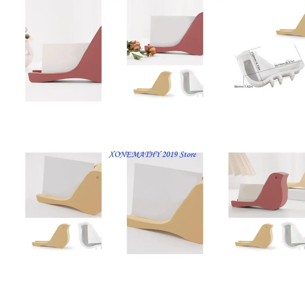 

F42F Handmade Silicone Mold Bird Perfect for Making Unique Desk Card Holders
