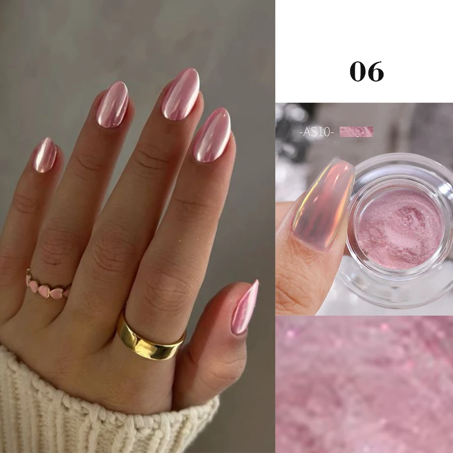 مسحوق أظافر فضي لامع من الشفق القطبي ، مسحوق أظافر ضوء القمر ، طلاء جل ، فرك اللؤلؤ ، إكسسوارات تزيين الأظافر ،