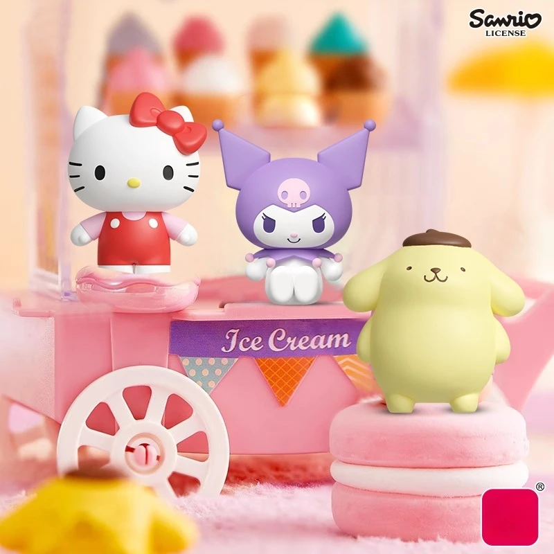 Authentische Sanrio Familie Kreative Mini Korn Blind Box Spielzeug Anime Figuren Pochacco Hangyodon Kuromi Pompompurin Ornament Spielzeug Geschenk