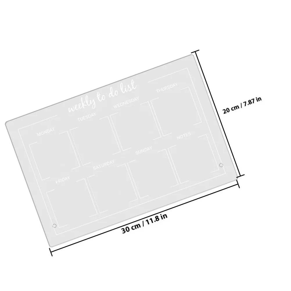 مجموعة واحدة من لوحة الرسائل المصنوعة من الأكريليك لوحة المسح الجاف لسطح المكتب مع قلم للاستخدام المنزلي والمدرسة والمكتب هدية عملية #6
