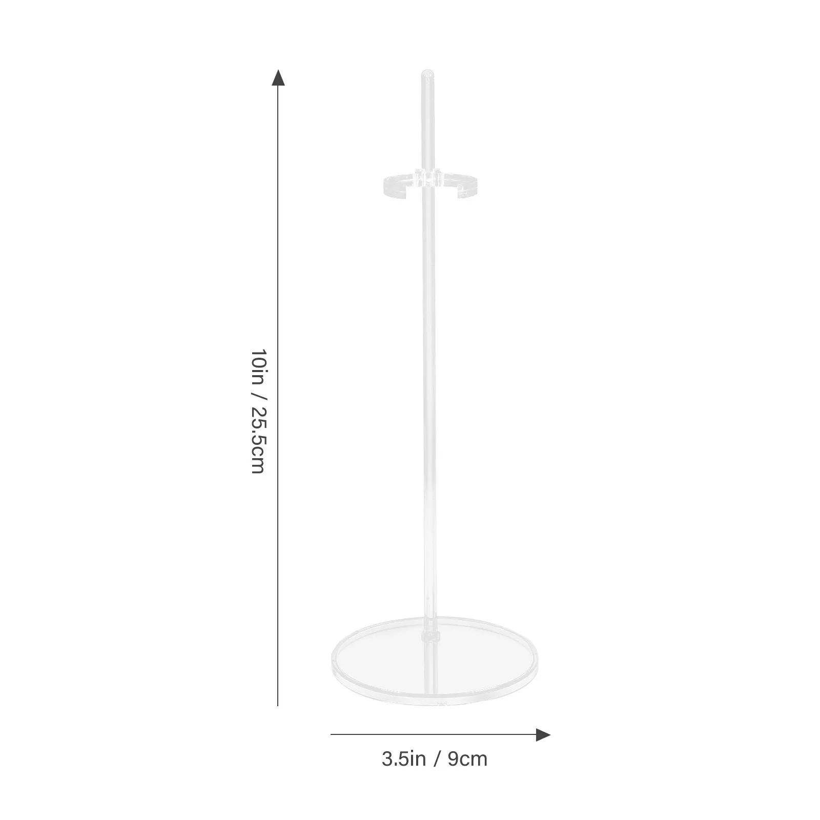 Suportes de exibição para figuras de ação, 8 peças, clipes ajustáveis ​​para cintura, rack de mesa de plástico transparente para exibições em miniatura de 11-13 polegadas