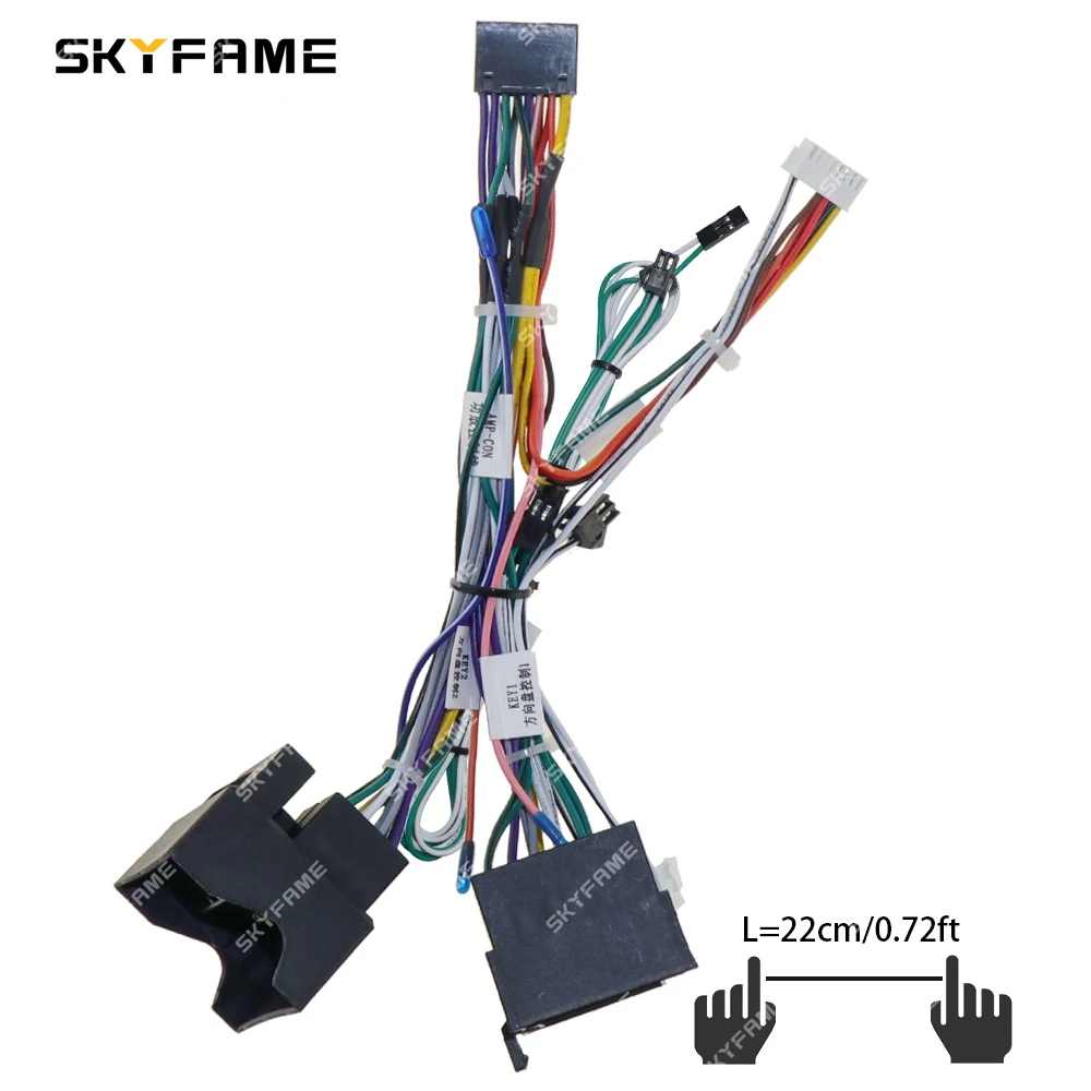 SKYFAME รถ 16pin สายไฟอะแดปเตอร์กล่อง Canbus ถอดรหัส Android วิทยุสายไฟสําหรับ Benz B200 W211 Viano Vito W209 S320