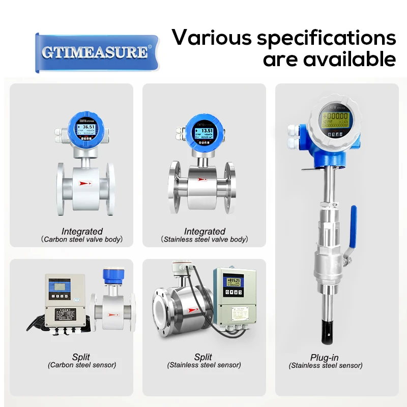 Electromagnetic Water Flow Meter Sewage Wastewater Salt Solution Modbus Water Flow Meter Milk Flow Meter SS 304 316