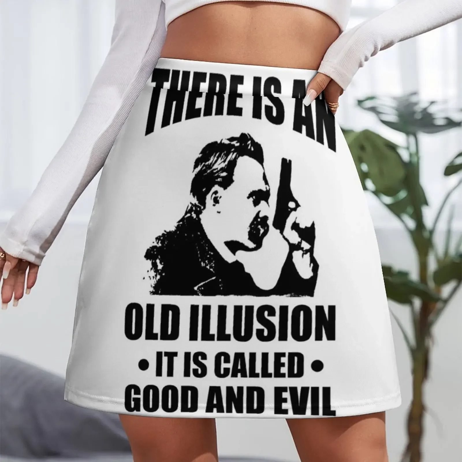 Nietzsche - Zarathustra Quote - There Is An Old Illusion Called Good and Evil Mini Skirt micro mini skirt extreme Mini Skirt