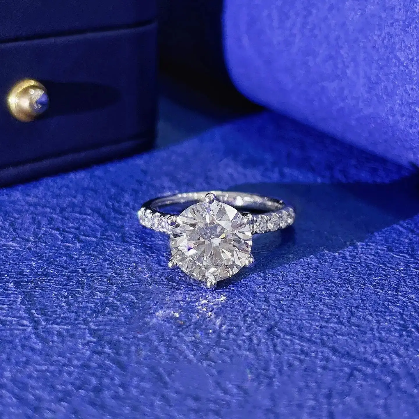 

3.06ct Lab Grown White Diamonds Rings with G18K White Gold Lab Diamonds Fine Jewelries