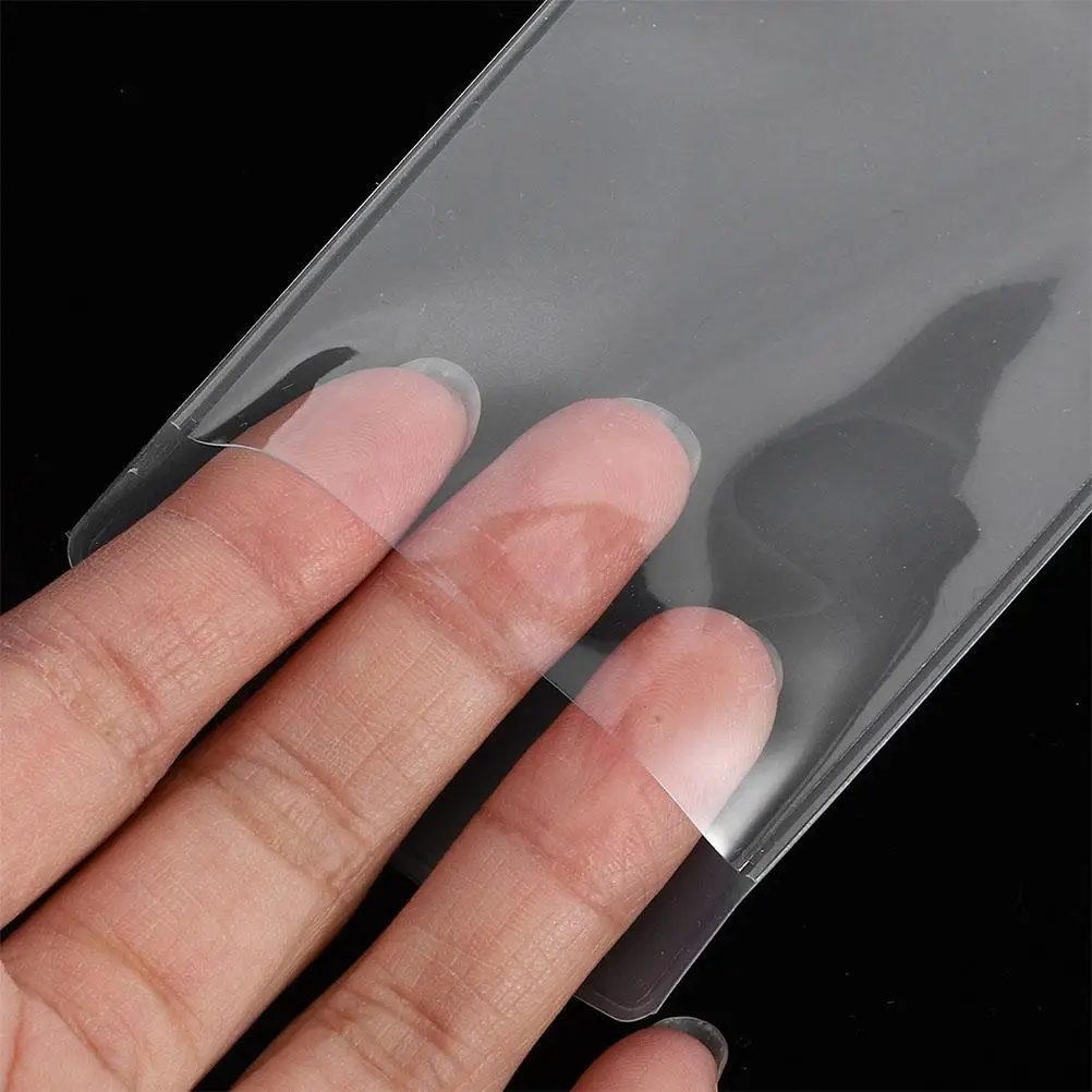 20 Pcs Bookmark Sleeves Clear Photo Strips Protector Journal Display Bag Organizer Hole Punch for Book Lovers