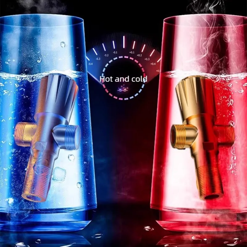 

1/2/3/4/5/6/7 шт. латунный угловой клапан с одним входом и двумя выходами, распределитель воды для водонагревателя, кран 1/2 дюйма, универсальный горячий/холодный