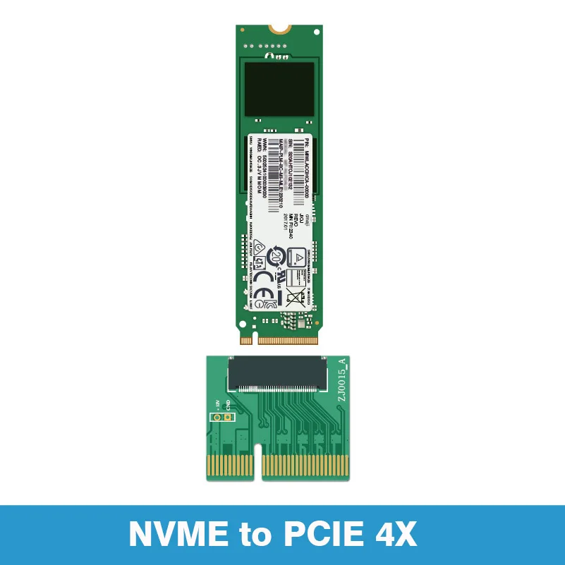 M.2 NVMe To Pcie 4x Adapter Riser Card Direct Plug Fixed-Free Connector Plugs PCI-E x4 To M2 NVMe Solid State SSD Adapter Card