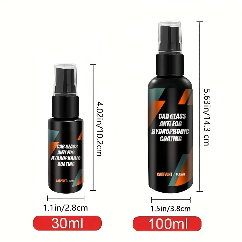 Car glass anti fog and rainproof agent, windshield and rearview mirror cleaning, defogging and water repellent coating agent