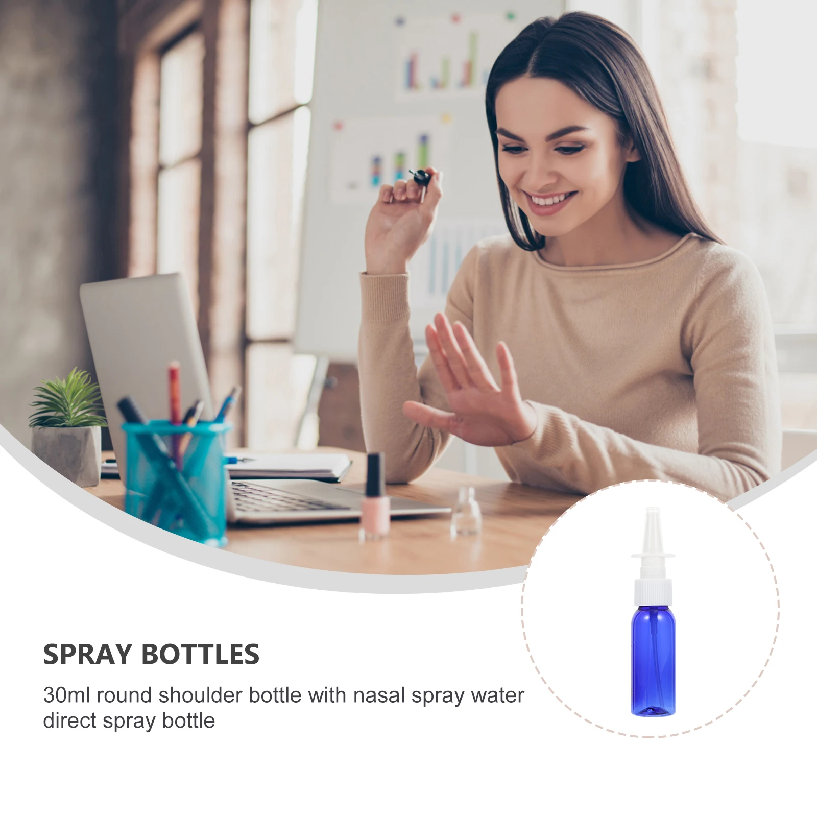 

8 Pcs Liquid Nasal Spray Bottles for Practical Spray Bottles Travel Essential Oils Liquid Perfume Reusable Pet Blue