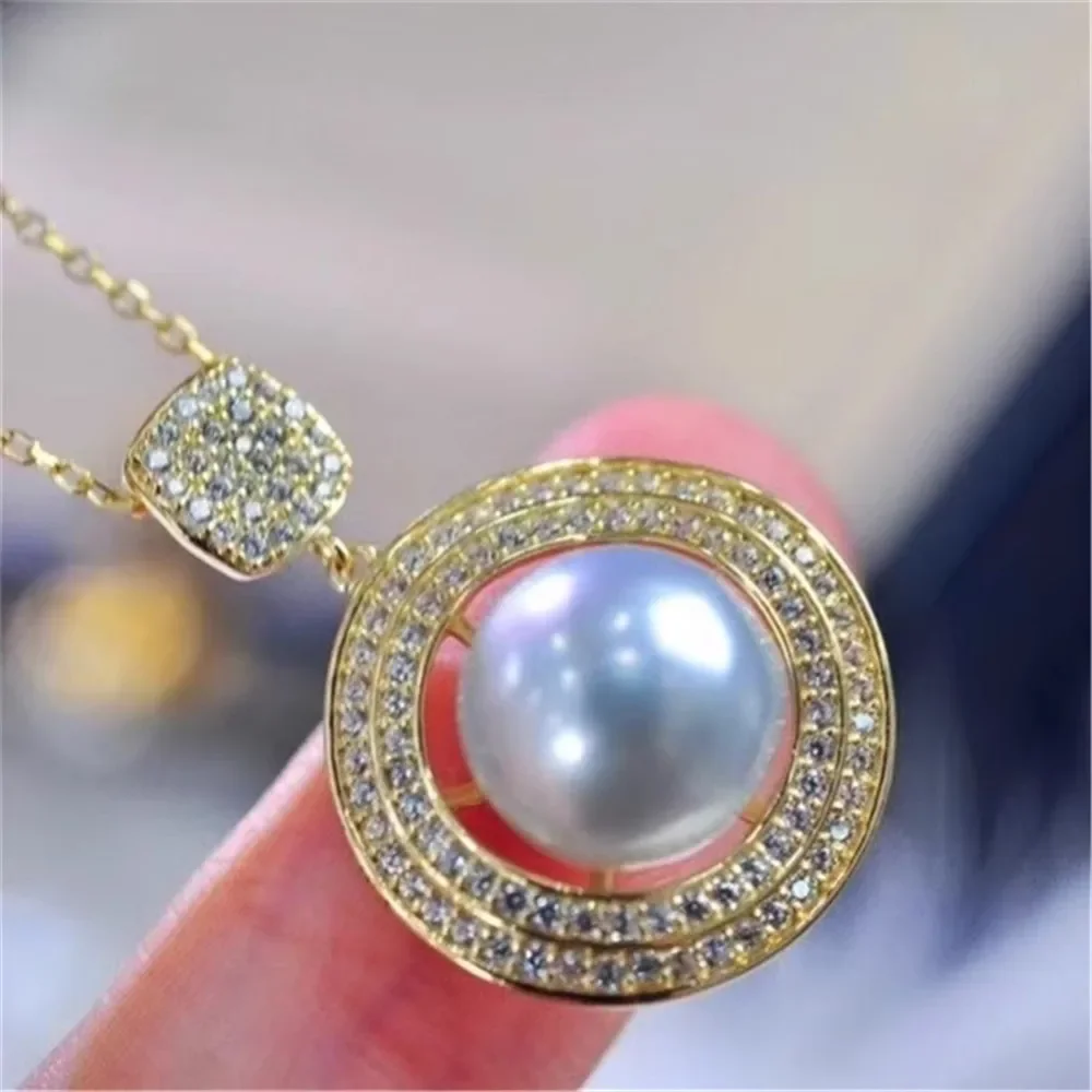 Classic Pearl Pendant Accessory 18K Plated Gold Pendant Settings Jewelry Findings Parts Fittings Connection Accessories D075