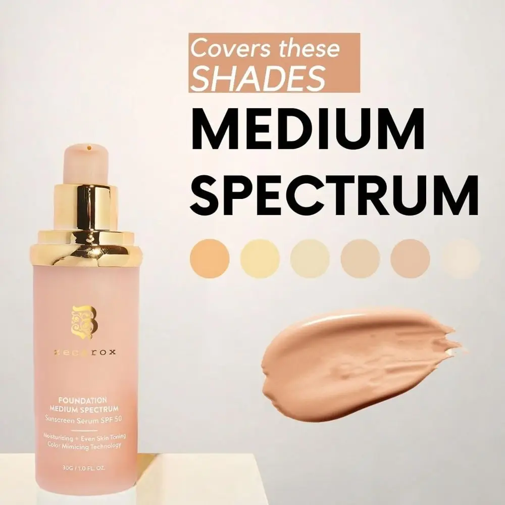 New 4-in-1 4-in-1 Foundation Liquid Medium to Full Coverage Liquid Primer with SPF 50+ Hydrating Face Concealer Face Makeup