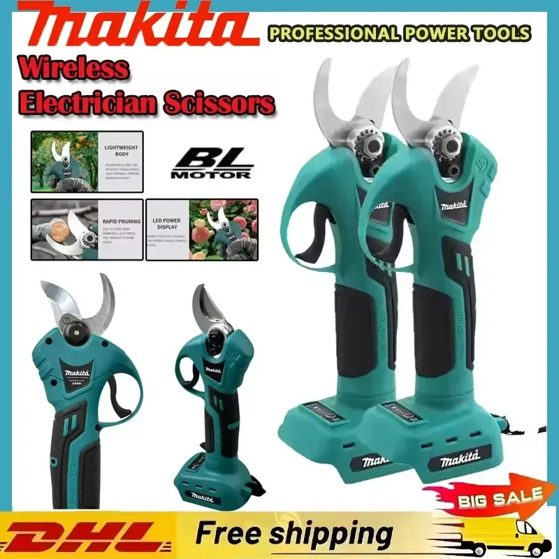 

Аккумуляторные профессиональные ножницы-секаторы Makita 18В для электриков, беспроводные инструменты для обрезки, садовый секатор
