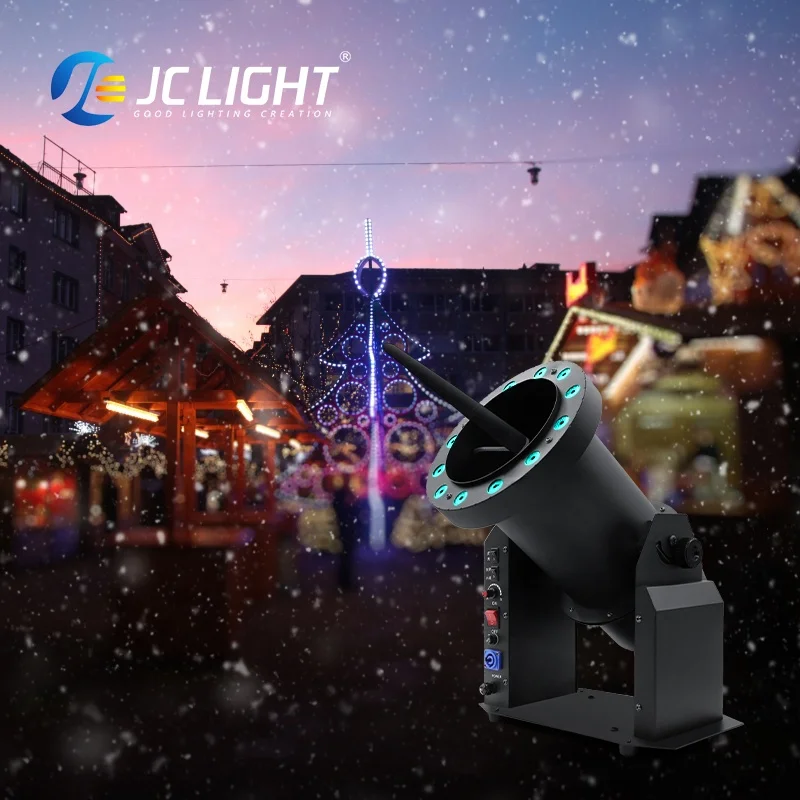 Large-scale Atmosphere Effect Dmx Led 2000w Vertical Spray Snow Machine For Christmas Party Stage Wedding