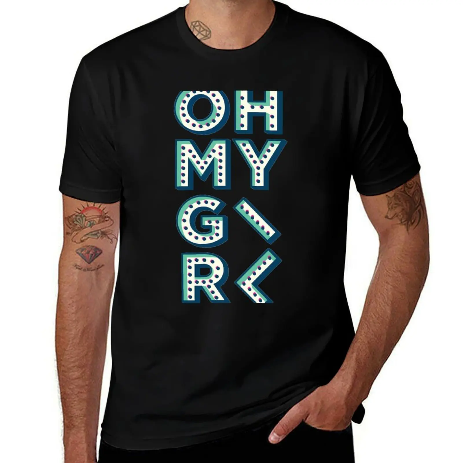 

OH MY GIRL LOGO T-Shirt t shirts for man graphic funny cotton t shirt pack t shirts designer T-shirt