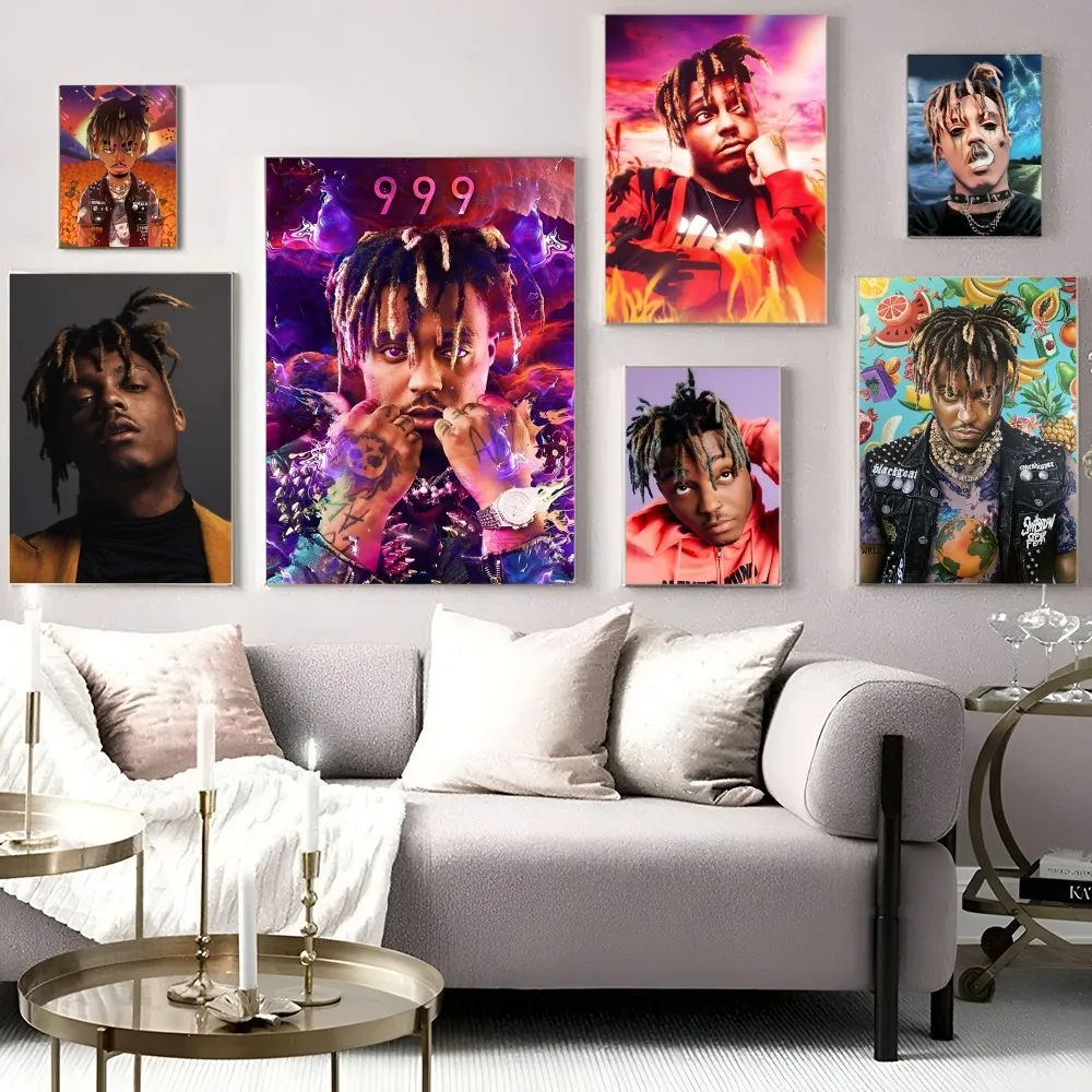 Juice Wrld Classic Anime Poster Waterproof Paper Sticker Coffee House Bar Room Wall Decor