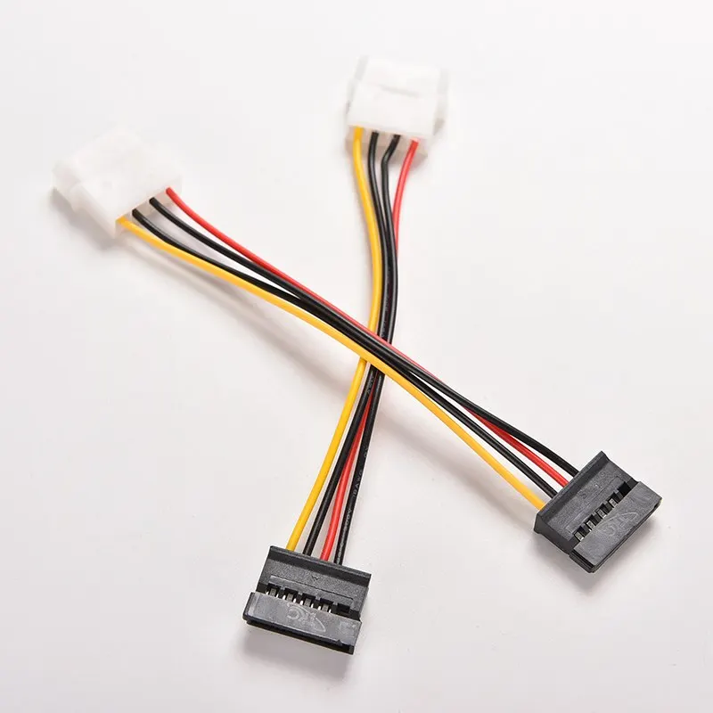 1Pcs 4 Pin IDE To 15 Pin SATA  IDE To Serial ATA SATA Hard Drive Power Adapter Cable