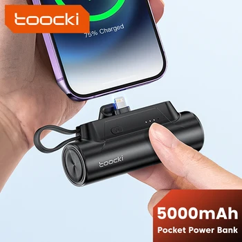 Toocki Portable Power Bank 5000mAh Fast Charging PowerBank For iPhone 15 14 13 12 Samsung Galaxy S24 S23 xternal Battery Charger