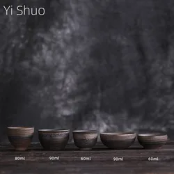 Tea Cup Handmade Stoneware Master Cup New Chinese Style Ceramic Kung Fu Tea Set Retro Kiln Baked Teacup Porcelain