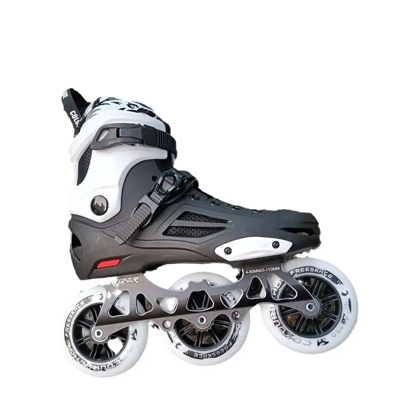 Patins de patinação de velocidade de roda grande masculino adulto patinação de velocidade profissional corrida patins de três rodas patins de rolo adulto plana