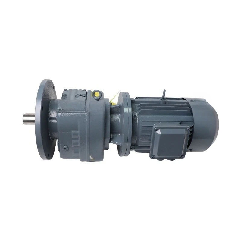 Split motor for vertical helical gear reducer stirring