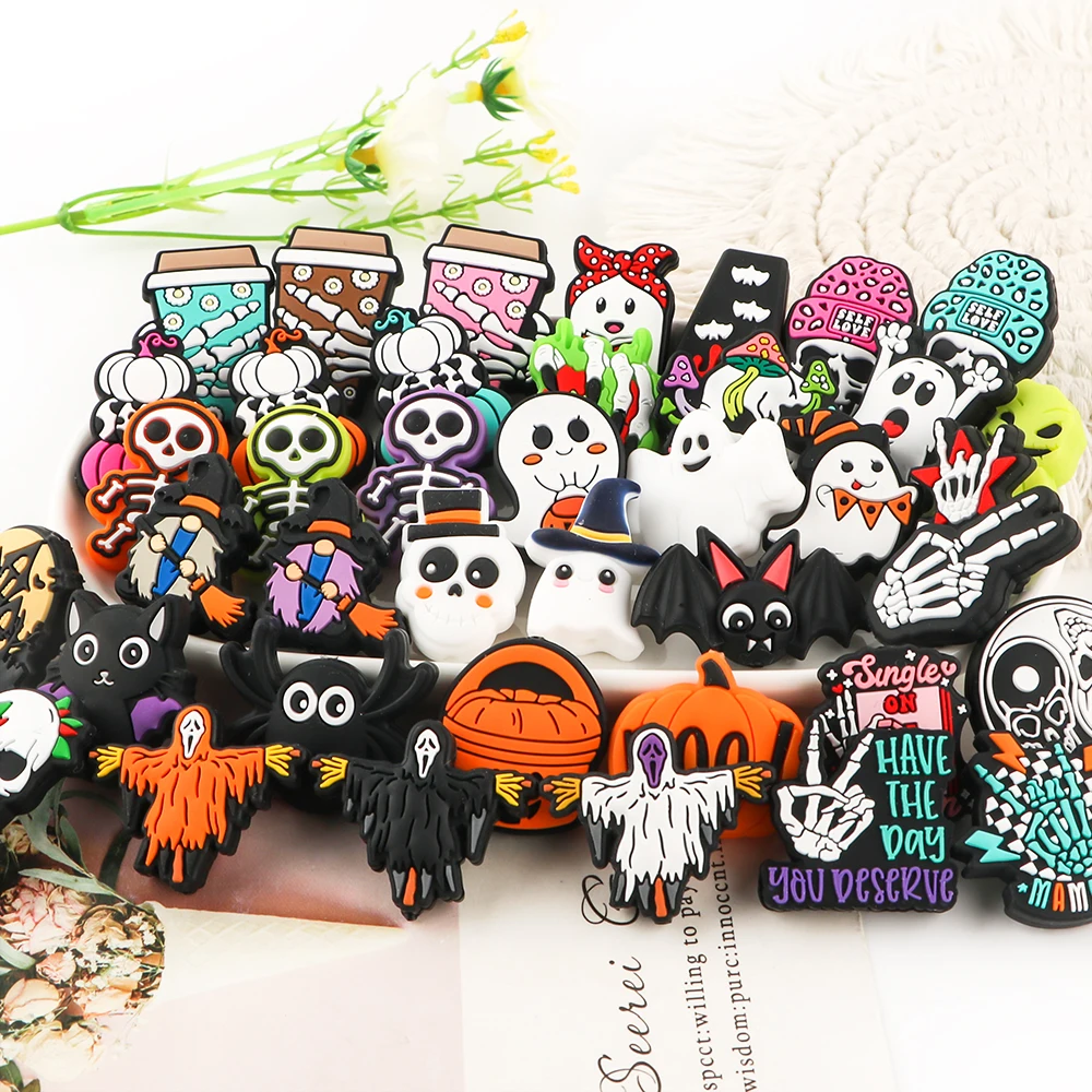 

New Halloween Style Cartoon Animals Silica Beads For Making DIY Keychain Pen Necklace Bracelet Jewelry Accessories