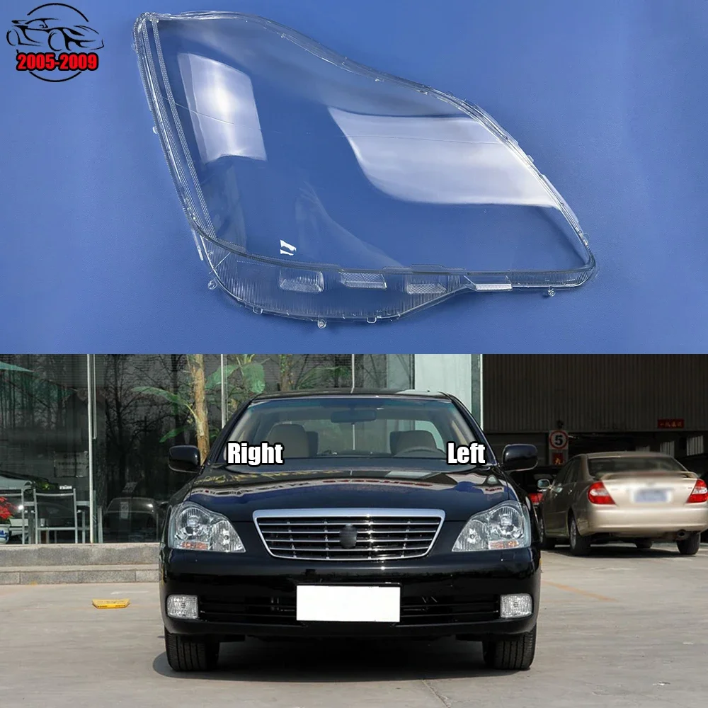 

For Toyota Crown 2005-2009 Headlamp Cover Transparent Lampshade Headlight Shell Mask Lens Plexiglass