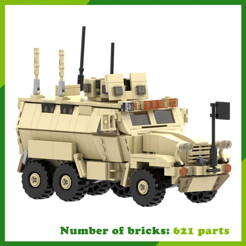 MOC Building Blocks Armored Car Special Vehicles Truck DIY Bricks Military Series Model Creative Assembly Toys Christmas Present