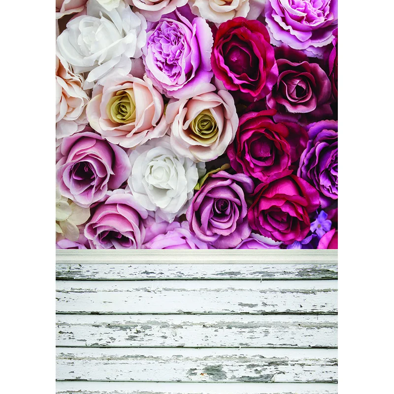 Mùa Xuân Nền Chụp Ảnh Lá Hoa Gỗ Sàn Vinyl Bối Cảnh Phòng Thu Ảnh Cho Trẻ Sơ Sinh Photocall 210320CAT-02