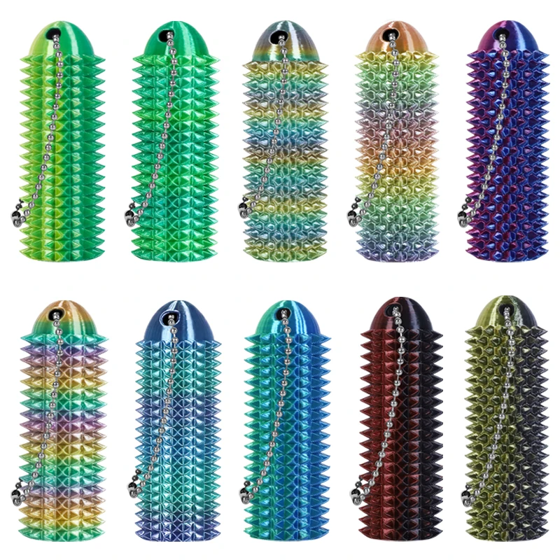 

4 массажных роликов с градиентным цветом на [3D-печатью], снятие стресса, с текстурированными шипами и дышащими отверстиями (случайные цвета).