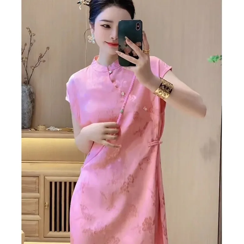 

Элегантная молодежная китайская юбка с цветочной вышивкой, длинная, с завышенной талией, А-силуэт, высокое качество, летняя модная юбка