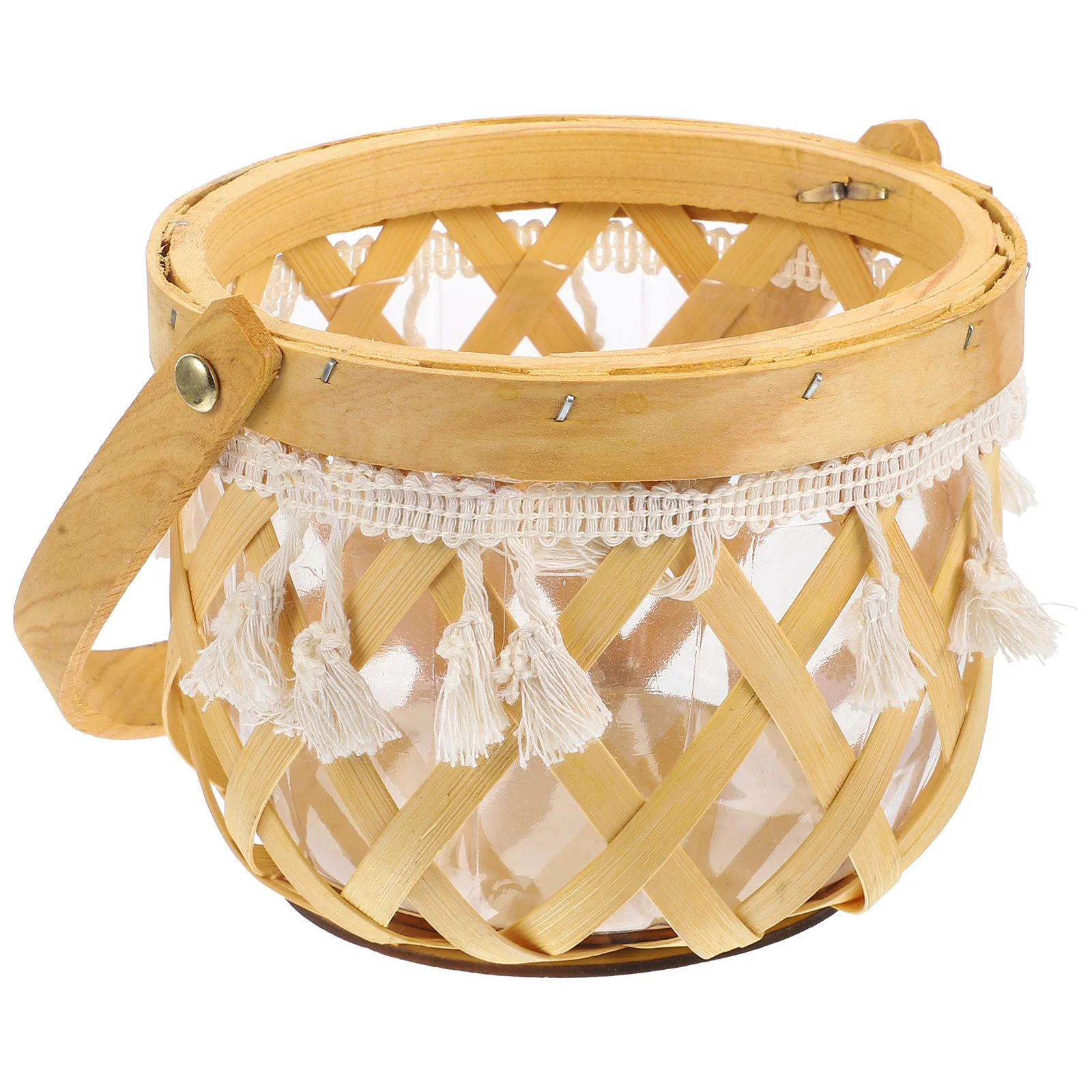 

Hand Woven Flower Basket Large Storage Decorative Planter Natural Beauty Indoor Dried Flowers Plant Grass Woven
