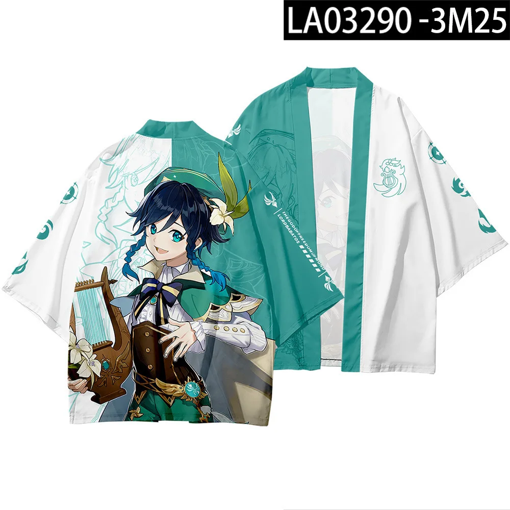 

Genshin Impact Loose Haori Anime Cloak Game Lumine Cosplay Costume Men Cardigan Loose Haori Summer Short Kimono Japanese Jacket