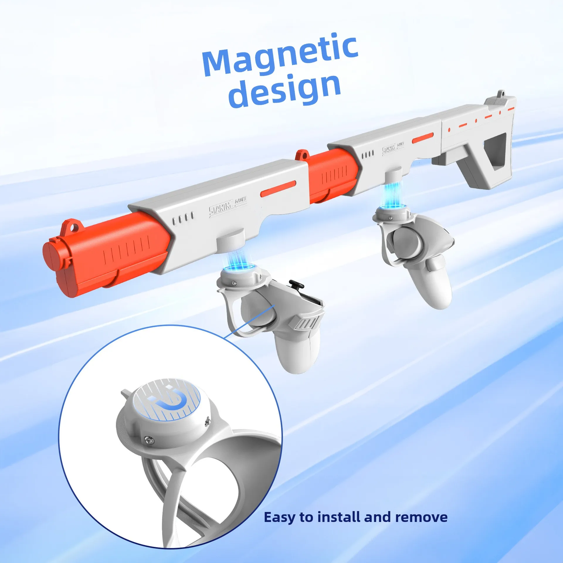 

Machine Gun & Rifle & Pistol Accessories for Meta Quest 3S / Quest 3 VR Gun Stock