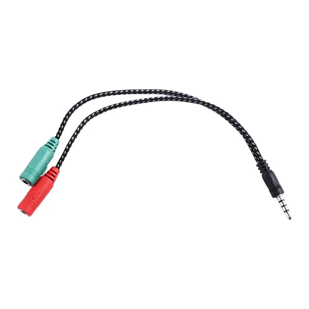 Cable Headset To 2 Jack Audio Cable Headphone Jack Mic Audio Cable Cable Converter AUX Cable Cable Adapter Y Splitter Cable