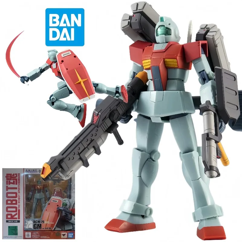 Bandai ROBOT SPIRITS SIDE MS RGM‑79 GM ver.A.N.I.M.E. Mobile Suit Gundam Action Figure Original Box Collection Display Toy